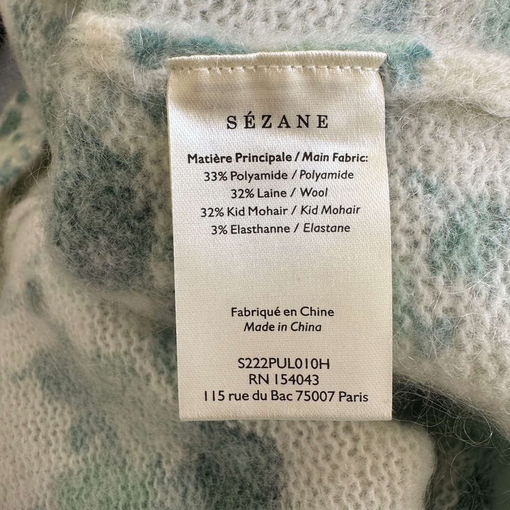 Sezane Amaya Sweater in Green Hydrangea - Picture 6 of 6